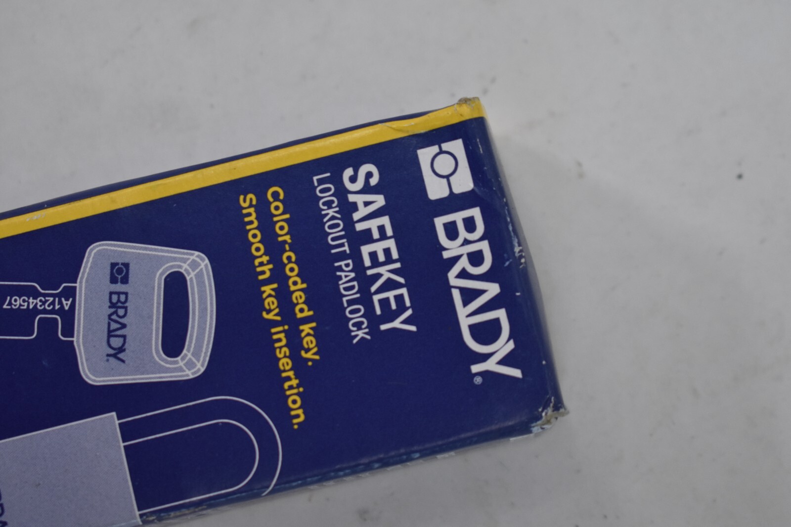 Brady SafeKey Lockout Padlock Color Coded Blue Smooth Insertion 1.5" Shackle