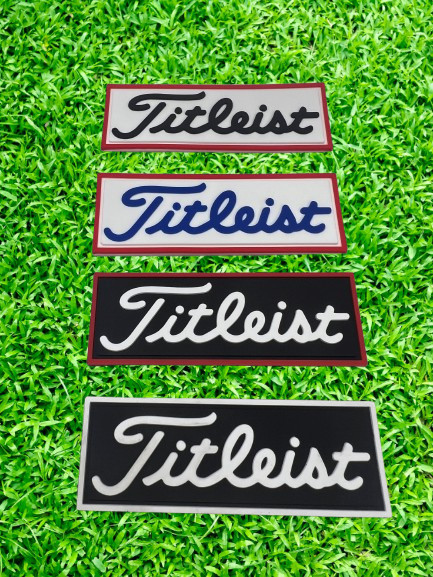 Set of 9 PVC Embossed Raised Lettering Stitch Only 3” x 1" Golf Patch