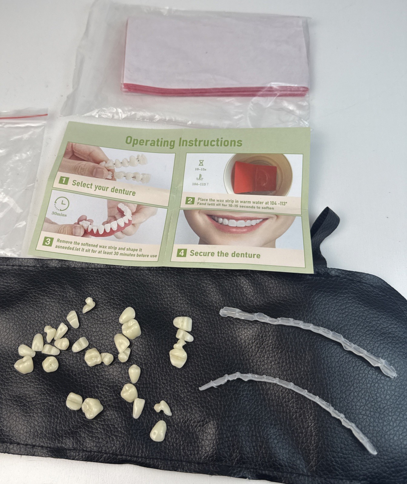 Missing Teeth Repair Kit -DIY Denture Parts Only-(Incomplete)