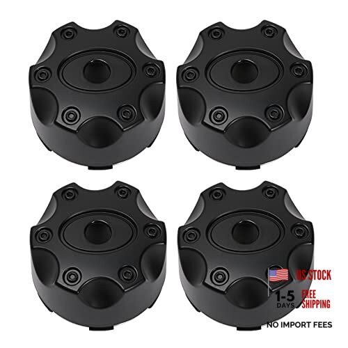 4Pcs Hub Wheel Center Caps Compatible with Sportsman Ranger RZR ACE Black Tire