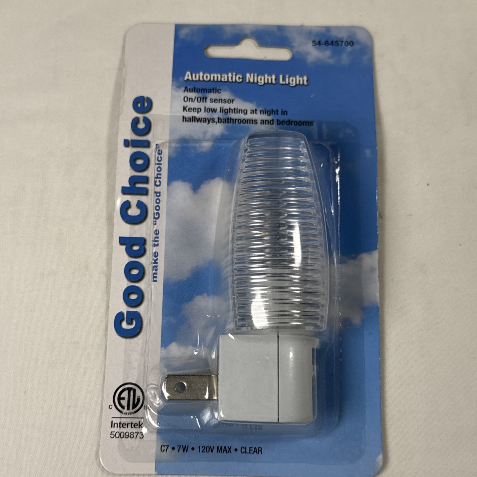 Automatic Wall Plug Night Light Energy Saving Lamp -On/Off Sensor USA Seller New
