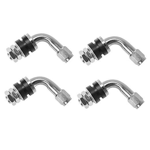 4Pcs Tyre Valve Stem, 90 Degree Angled Bolt-in Valve Stems for Car Motorcycle