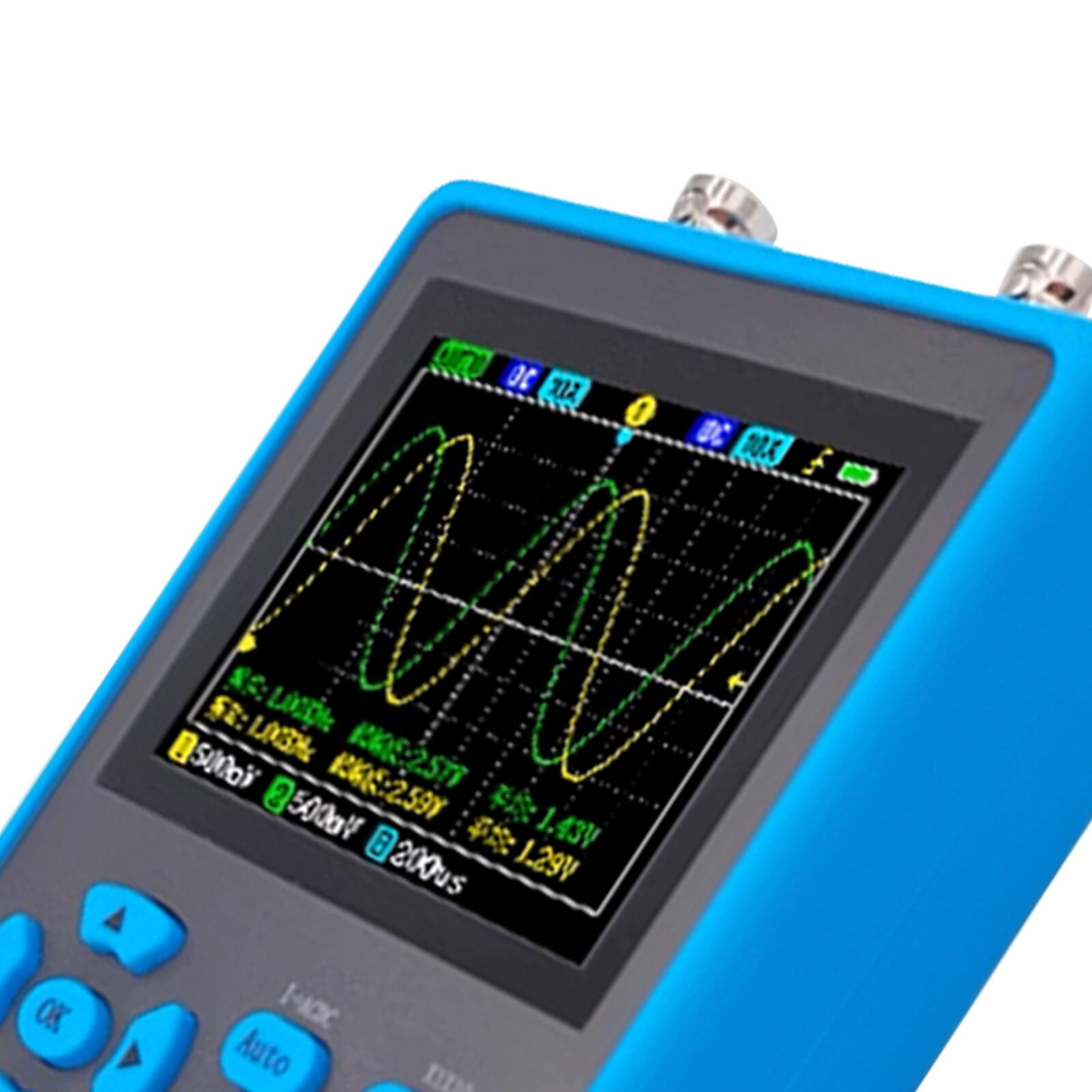 Handheld 2 Channel LCD Oscilloscope 120M Bandwidth 500Ms Sampling Rate DSO2512G