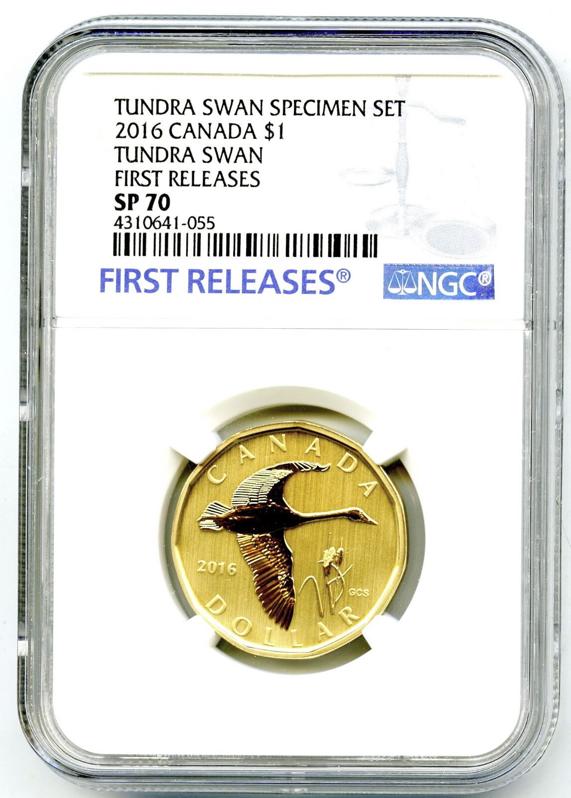 2016 $1 CANADA NGC SP70 TUNDRA SWAN LOON LOONIE FIRST RELEASES - RARE TOP GRADE
