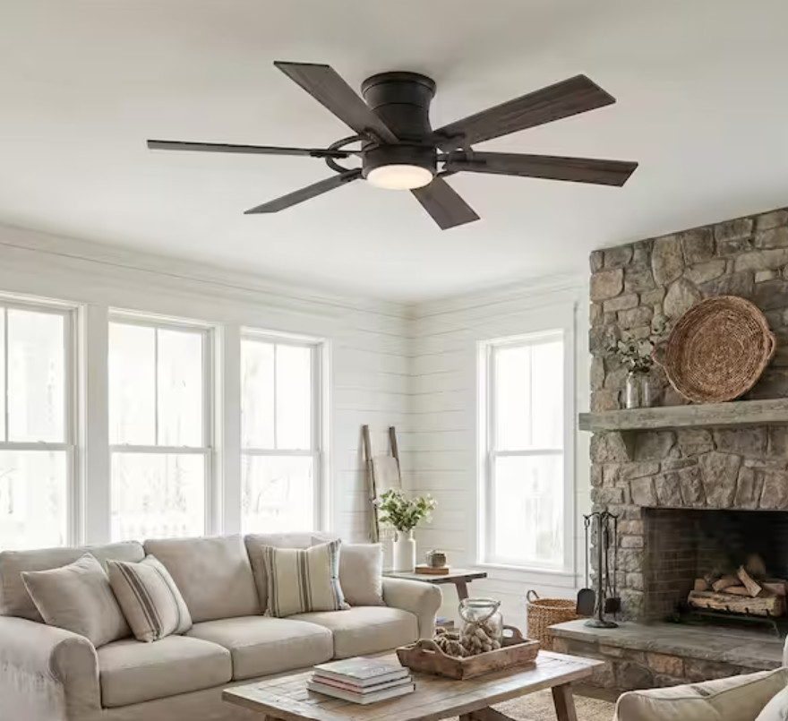 Home Decorators Makenna 52 in. Low Profile Smart Ceiling Fan -Matte Black