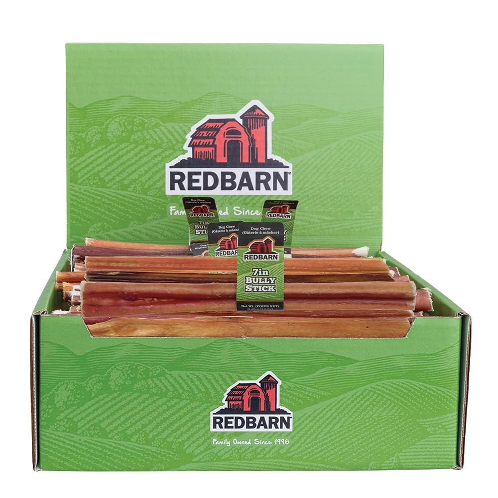 Redbarn Pet Products 7 Inch Bully Sticks - Case of 35 - 35 Count (Pack 1)