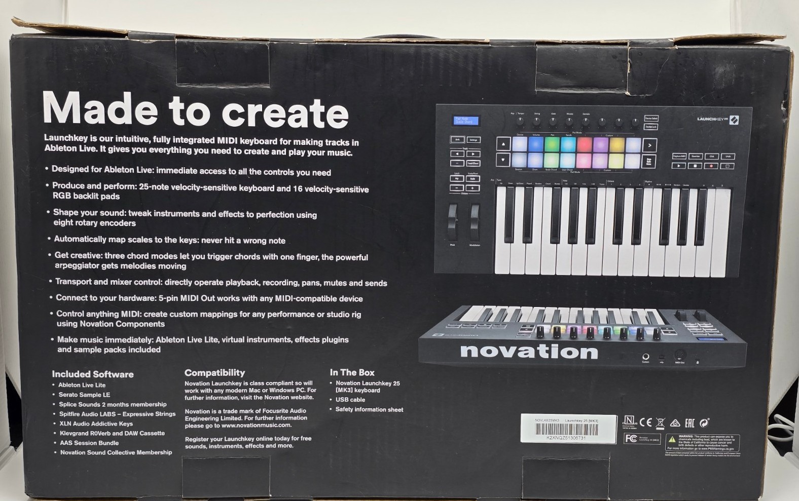 Novation Launchkey 25 MK3 25-Key USB MIDI Ableton Live Keyboard Controller