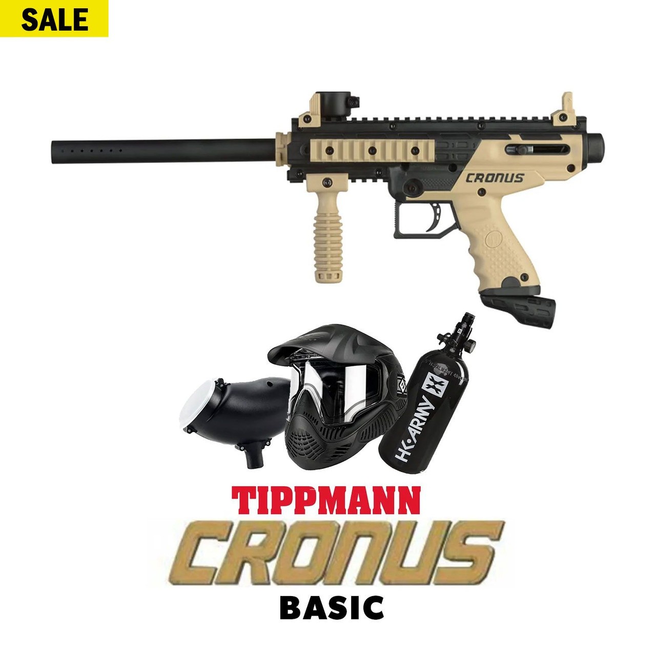 Tippmann Cronus Basic Black Friday Package - Marker, Upgraded Mask, Hopper &