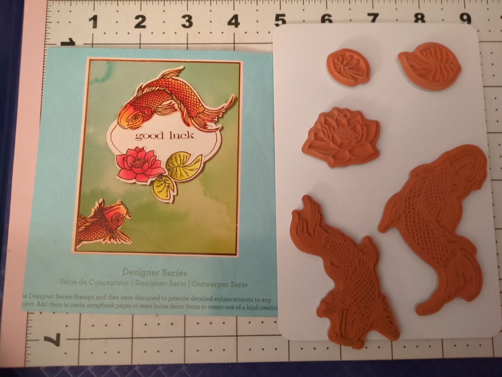 Universal metal Die Cut Tool Spellbinders & Stamp Koi Good Luck Pond Fish