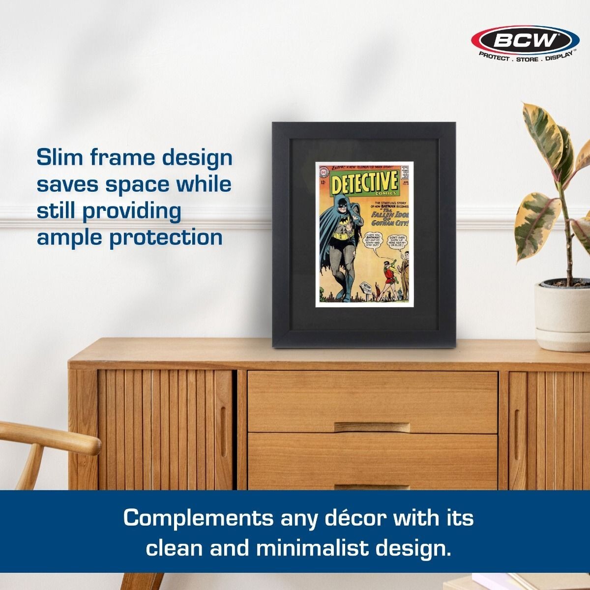 REGULAR/SILVER AGE COMIC BOOK FRAME By BCW Wood Black 16"x13" NEW