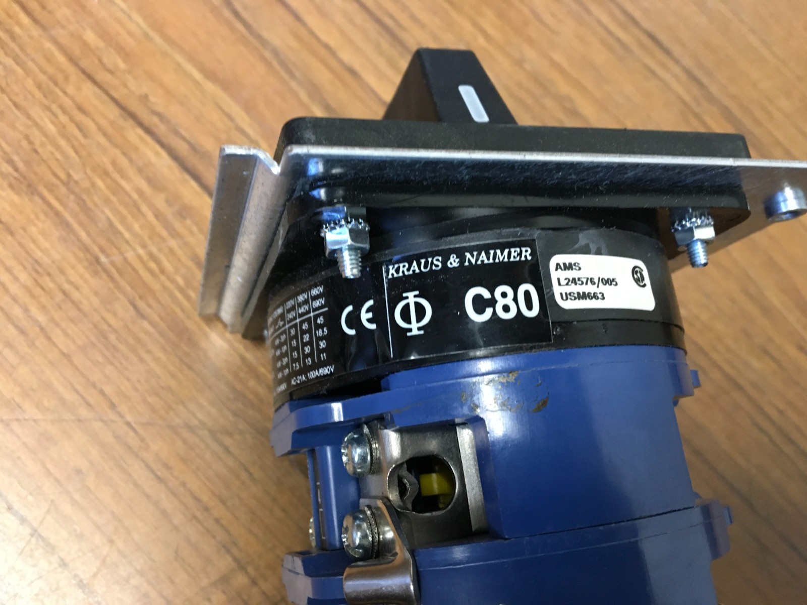 Kraus & Naimer C80 Rotary Switch 100A 600V 3‑Position General Purpose UPS Select