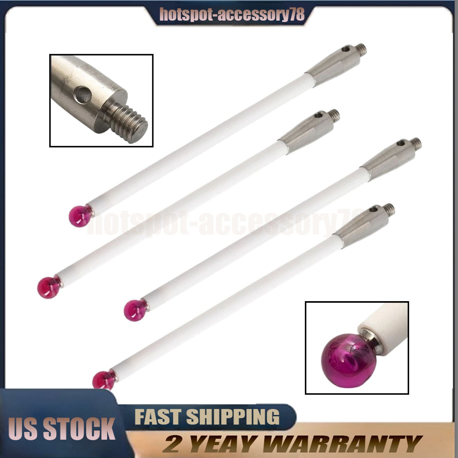 A-5000-3712 Fits For Renishaw CMM Probe Stylus 100mm Ceramic Stem-6mm Ball Probe