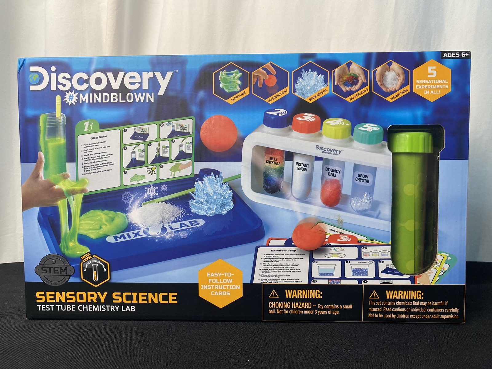 Discovery #Mindblown Sensory Science Test Tube Chemistry Lab 6+ New Retail $50
