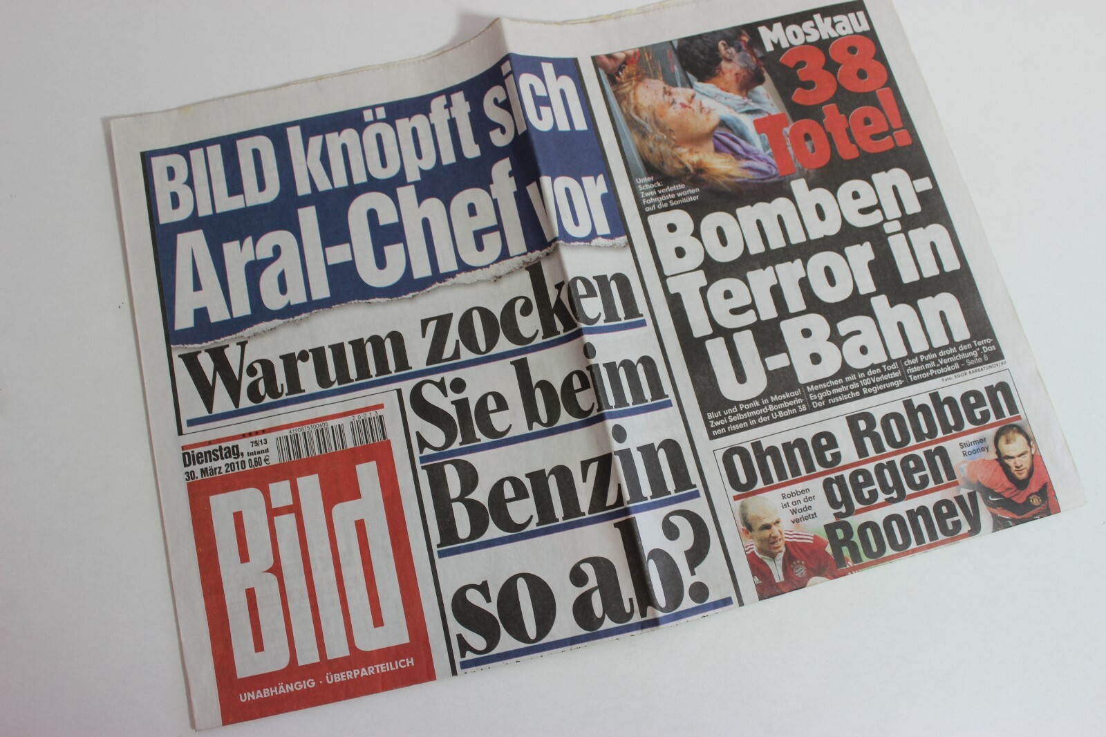 Bildzeitung 30/03/2010 March 30/3/2010 Special Occasion Gift