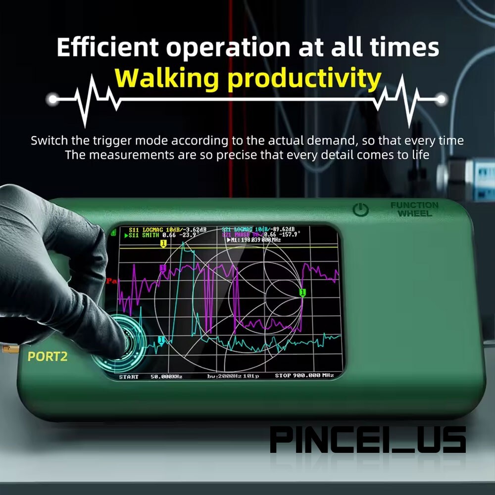BSIDE P5 10KHz-1.5GHz Vector Network Analyzer VNA Spectrum Analyzer Screen