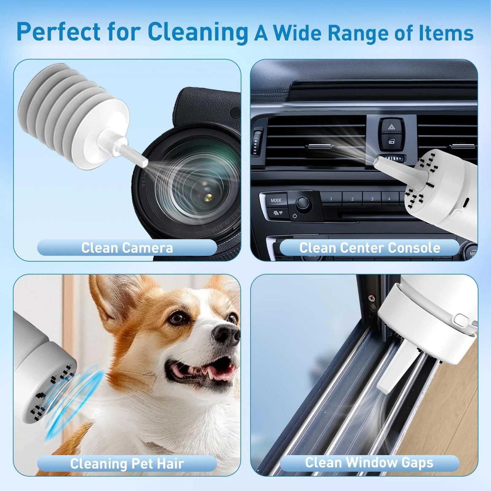 Laptop Keyboard Cleaning Kit 21 in 1 with Vacuum and Keycap Puller Device Tools