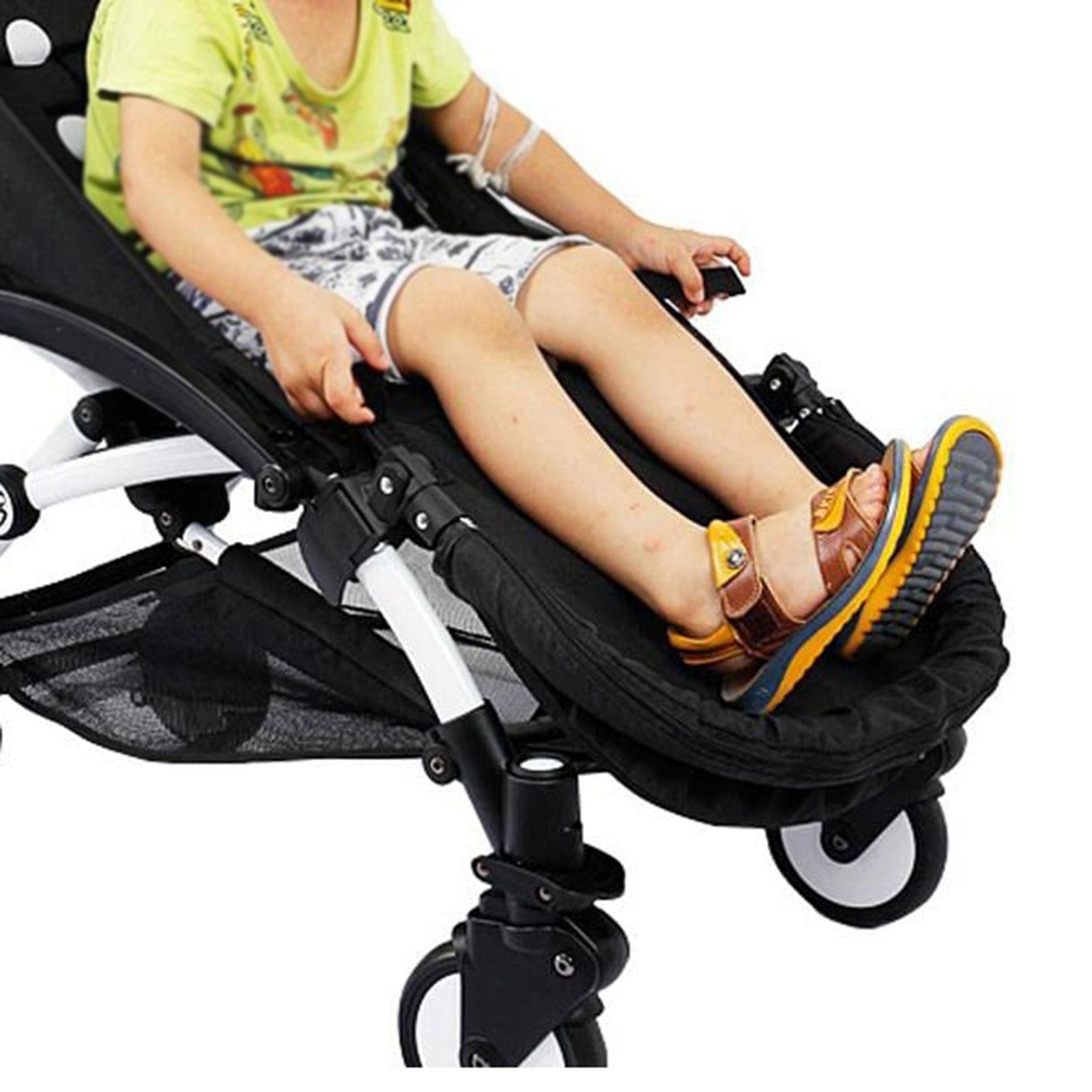 Stroller Footrest Extension Accessory Lightweight Sturdy Breathable Gifts Black