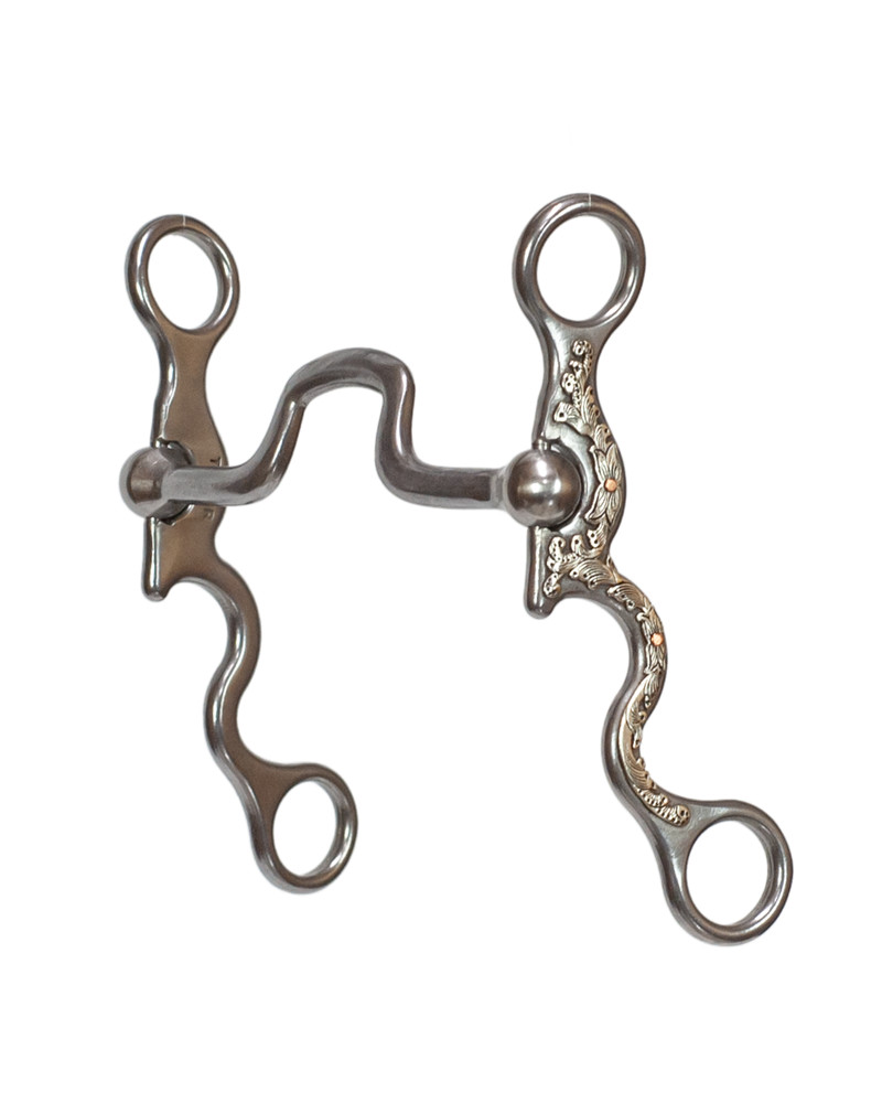 Tyler Chrome Floral Square Port Western Bit