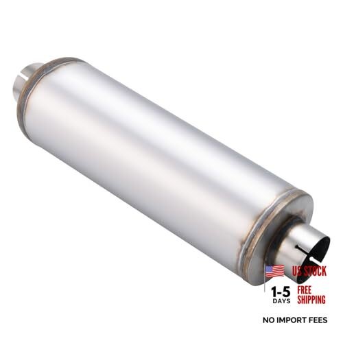 4 Inch Exhaust Muffler, 4" Inlet/Outlet 30" Overall Length Resonator,