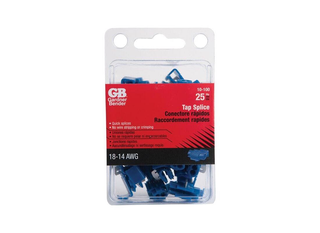 GB 10-100 Tap Splice, 16 to 14 AWG Wire, Blue - pack of 25