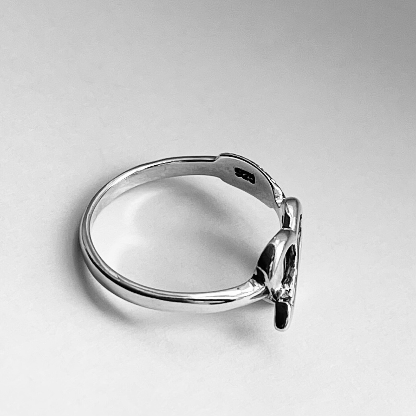 Sterling Silver Heart With Arrow Ring, Silver Rings, Heart Ring, Bow Ring