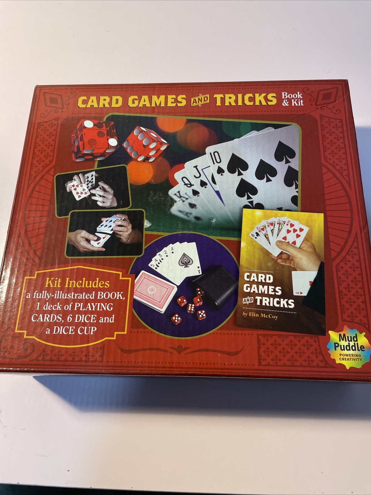 Card Games and Tricks Book & Kit Elin McCoy Cards Dice 2015 Guide New In Box