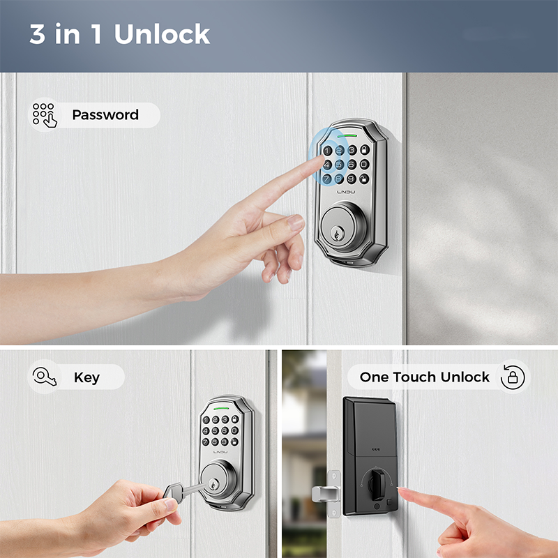 ARPHA Smart Front Door Lock Set 100Code Electronic Keypad Deadbolt Keyless Entry