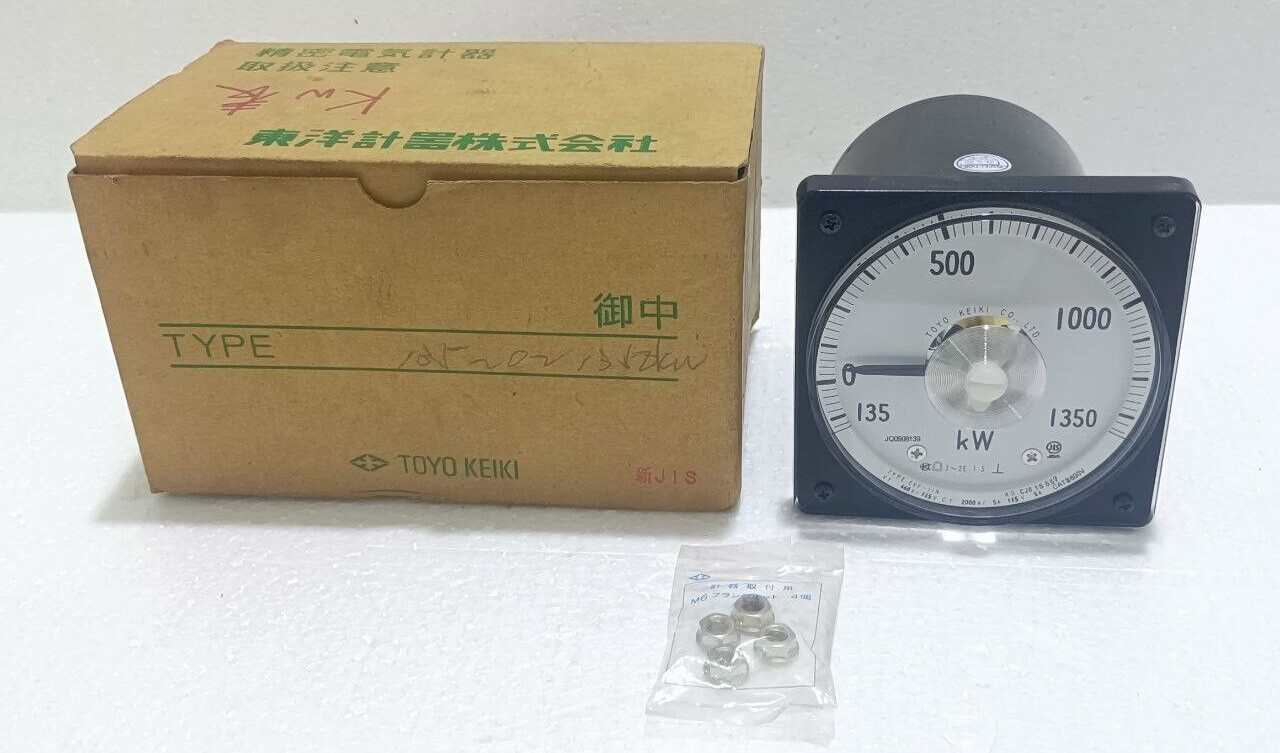 TOKYO KEIKI EVF-11N ANALOG METER, -135 TO +1350 kW NEW