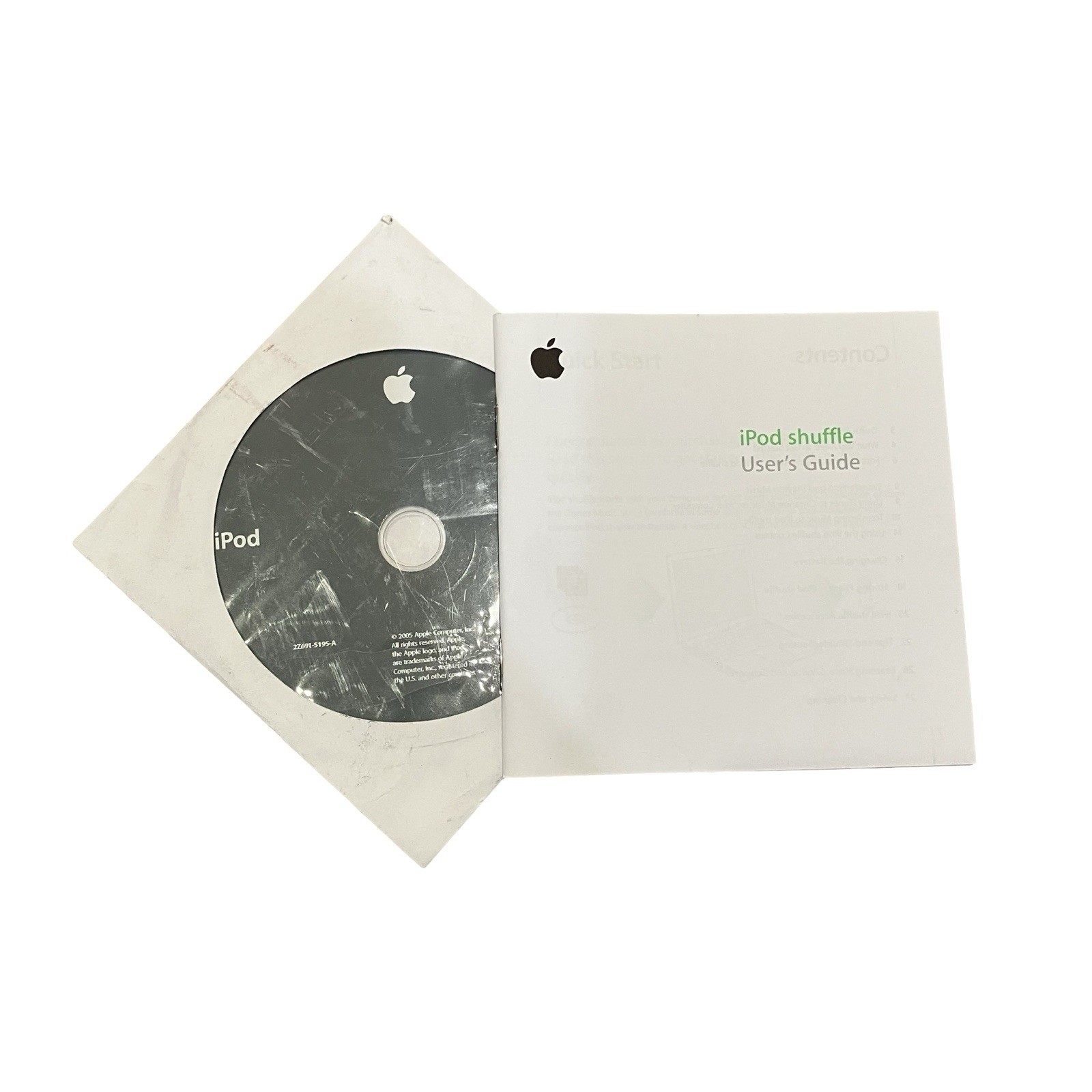 Apple Computers iPod Install CD 2005 2Z691-5195-A & Instructional Manual OEM