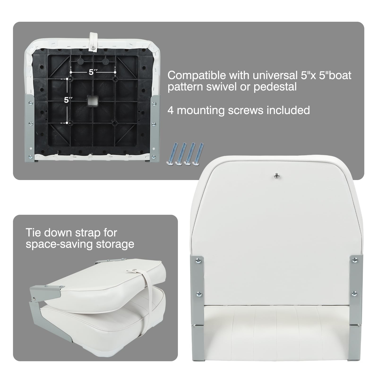 Leader Accessories Classic Low Back Folding Boat Seat