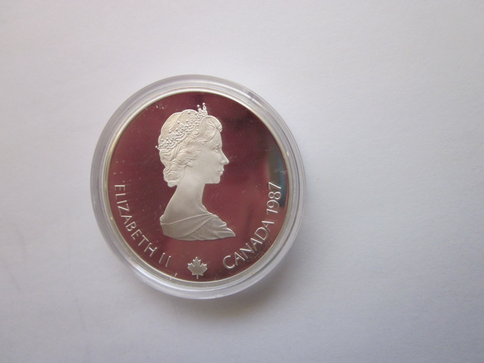 CANADA 1987 $ 20 CALGARY OLYMPICS ISSUE 0.925 1.01 OZS SILVER BOBSLED GEM PROOF
