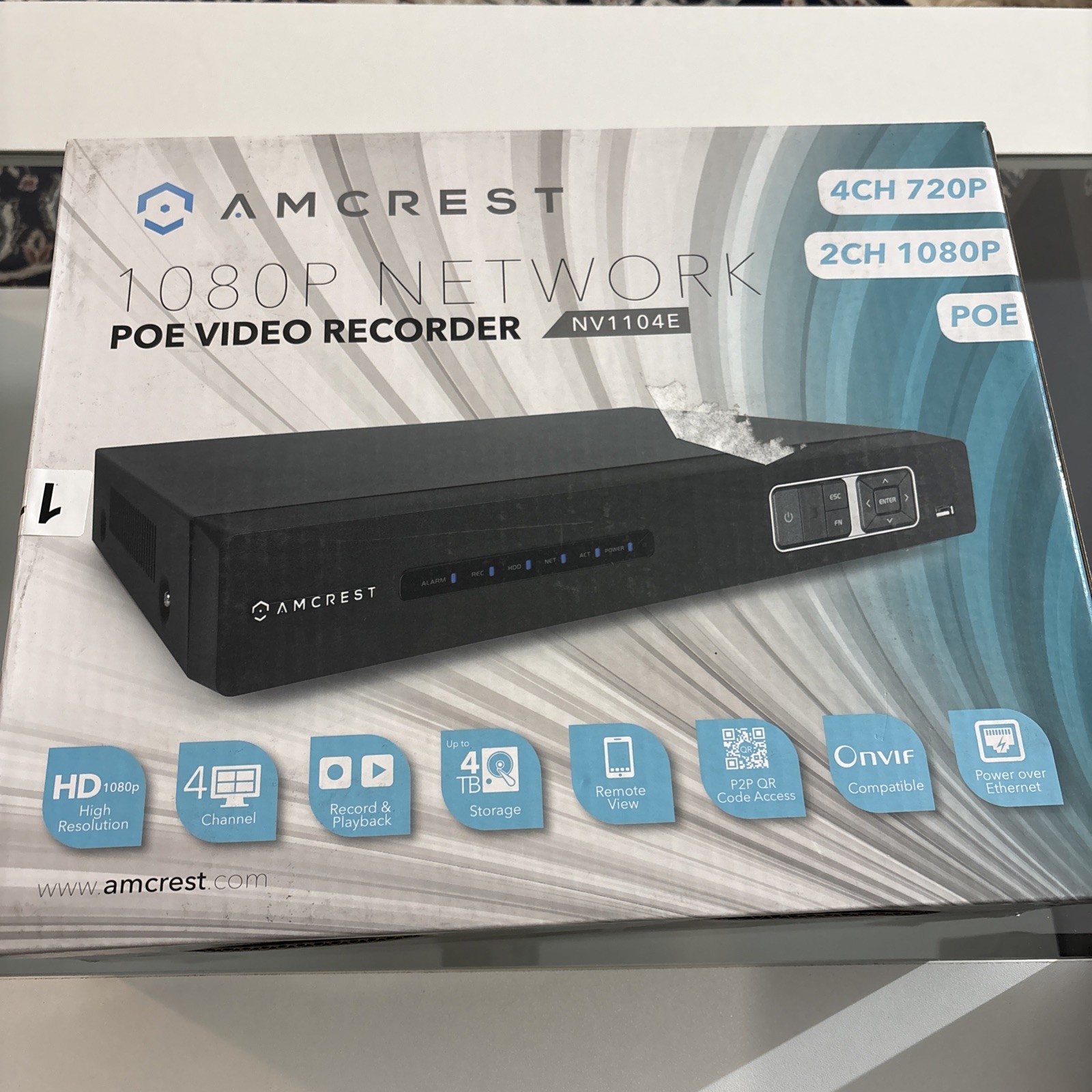 Amcrest 1080P Network PoE Video Recorder With Two Cameras