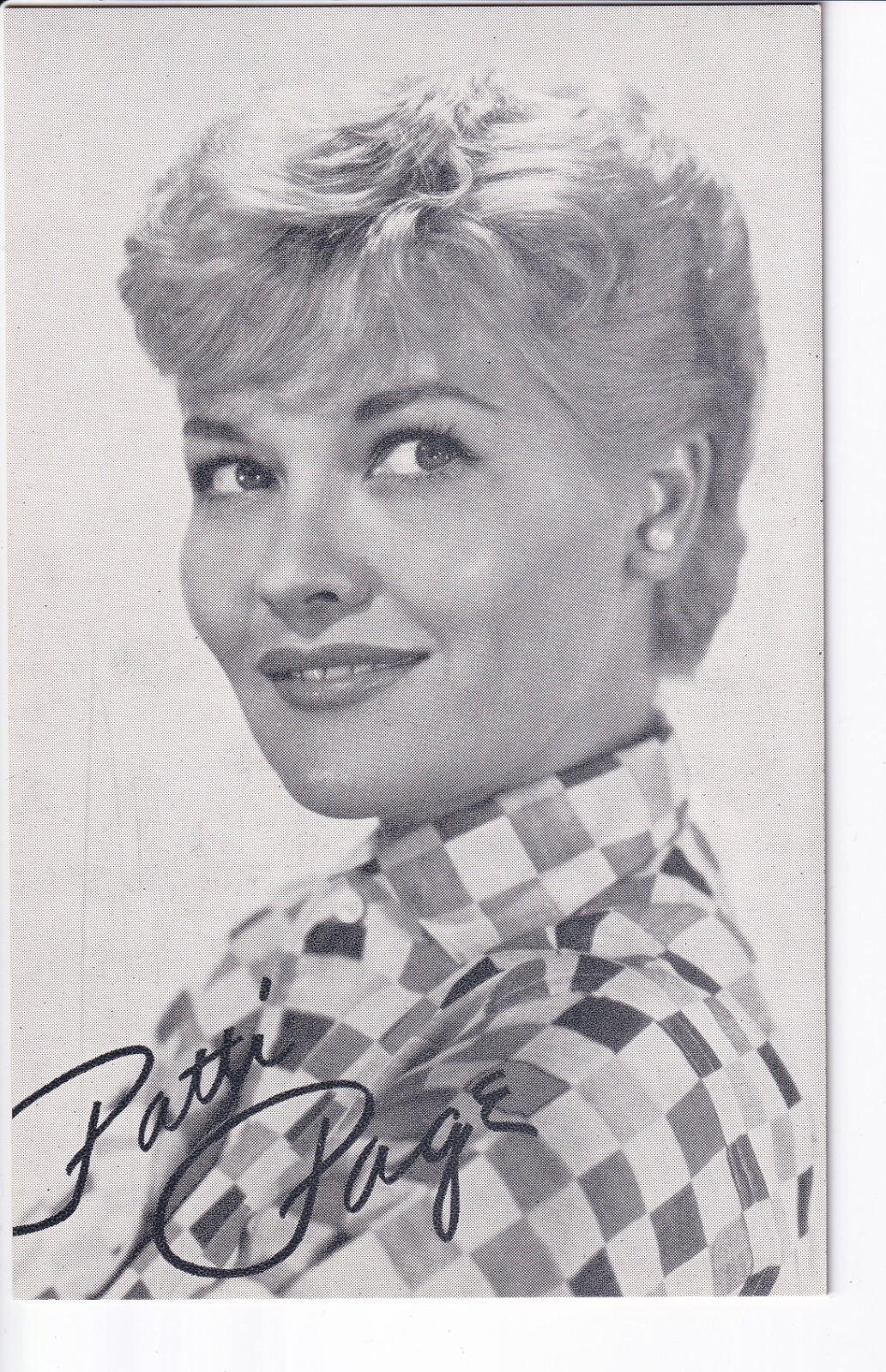 Patti Page Arcade Card  Billboard Vintage 1960's Era - Great Shape!