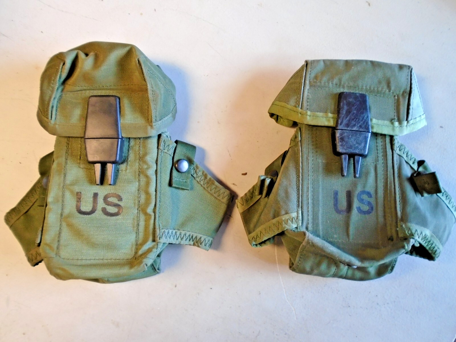 USGI Lot Of 2 OD Green LC-1 Small Arms Ammunition Mag Pouches