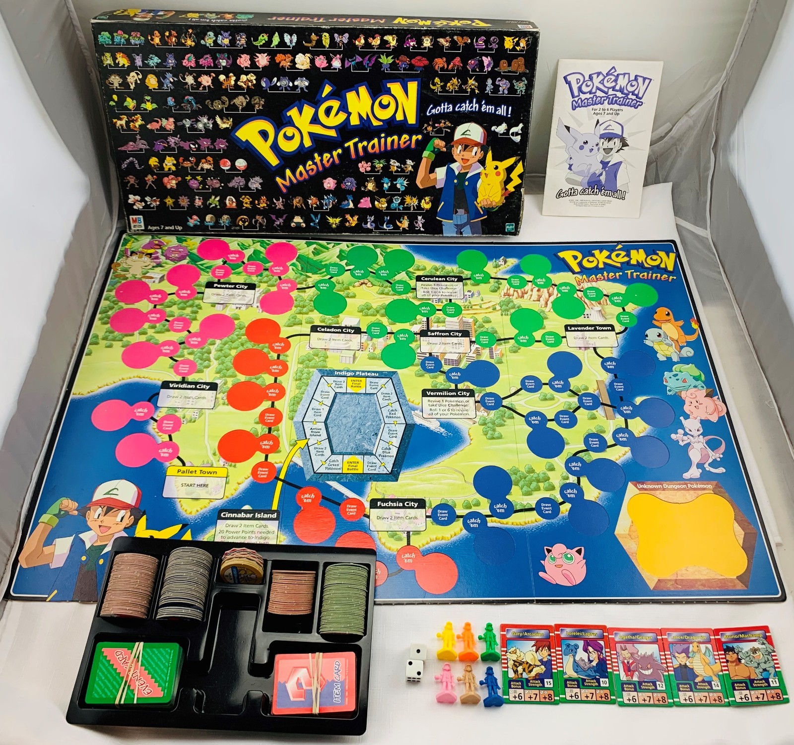 1999 Pokemon Master Trainer Game by Milton Bradley Complete in Great Condition