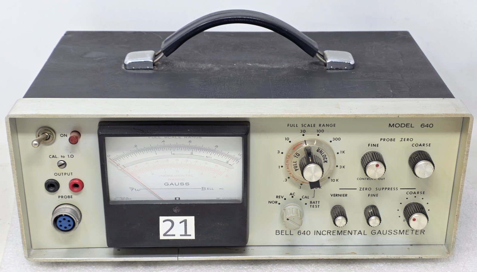 F.W. Bell Incremental Gaussmeter Model 640 - Untested (No Power Cord)
