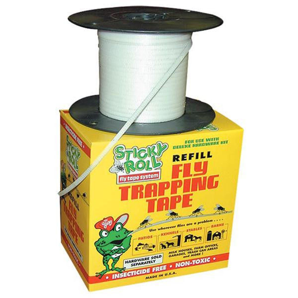 Sticky Roll Fly Catching Refill Trapping Adhesive 1000 Feet 1/4" Tape Barns