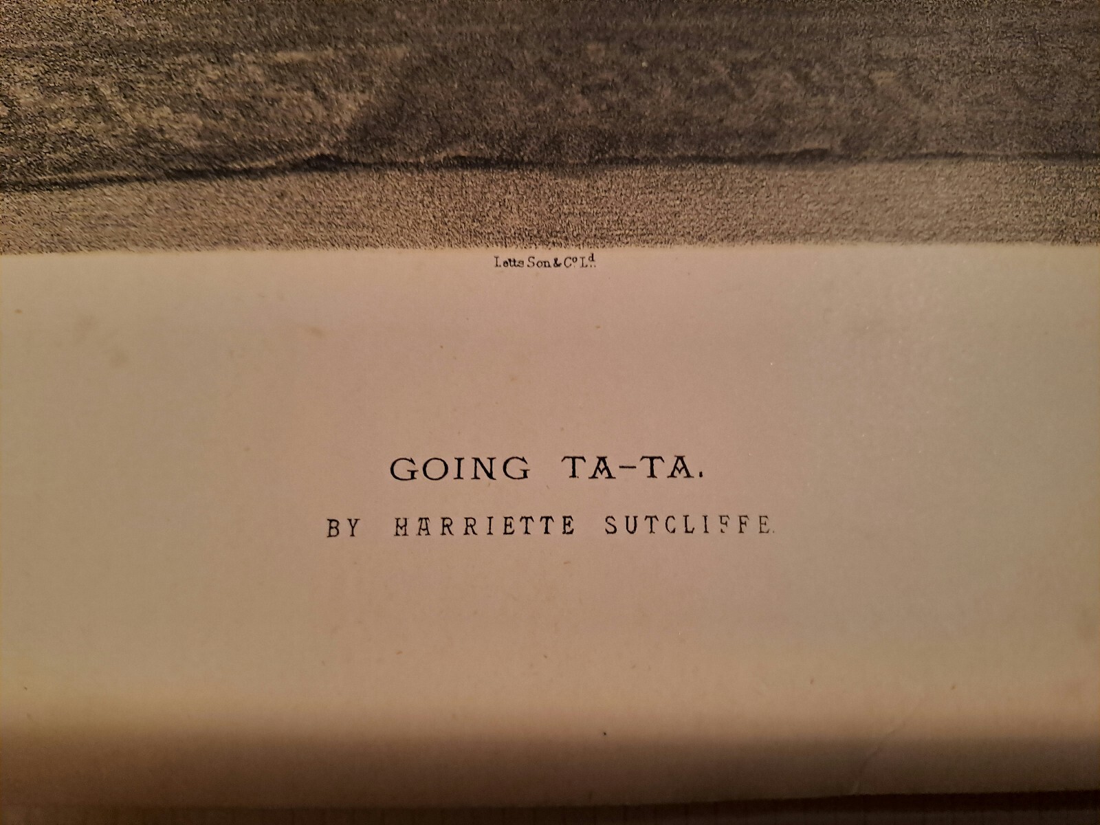 Victorian Letts Print, 'Going Ta-Ta' by Harriette Sutcliffe