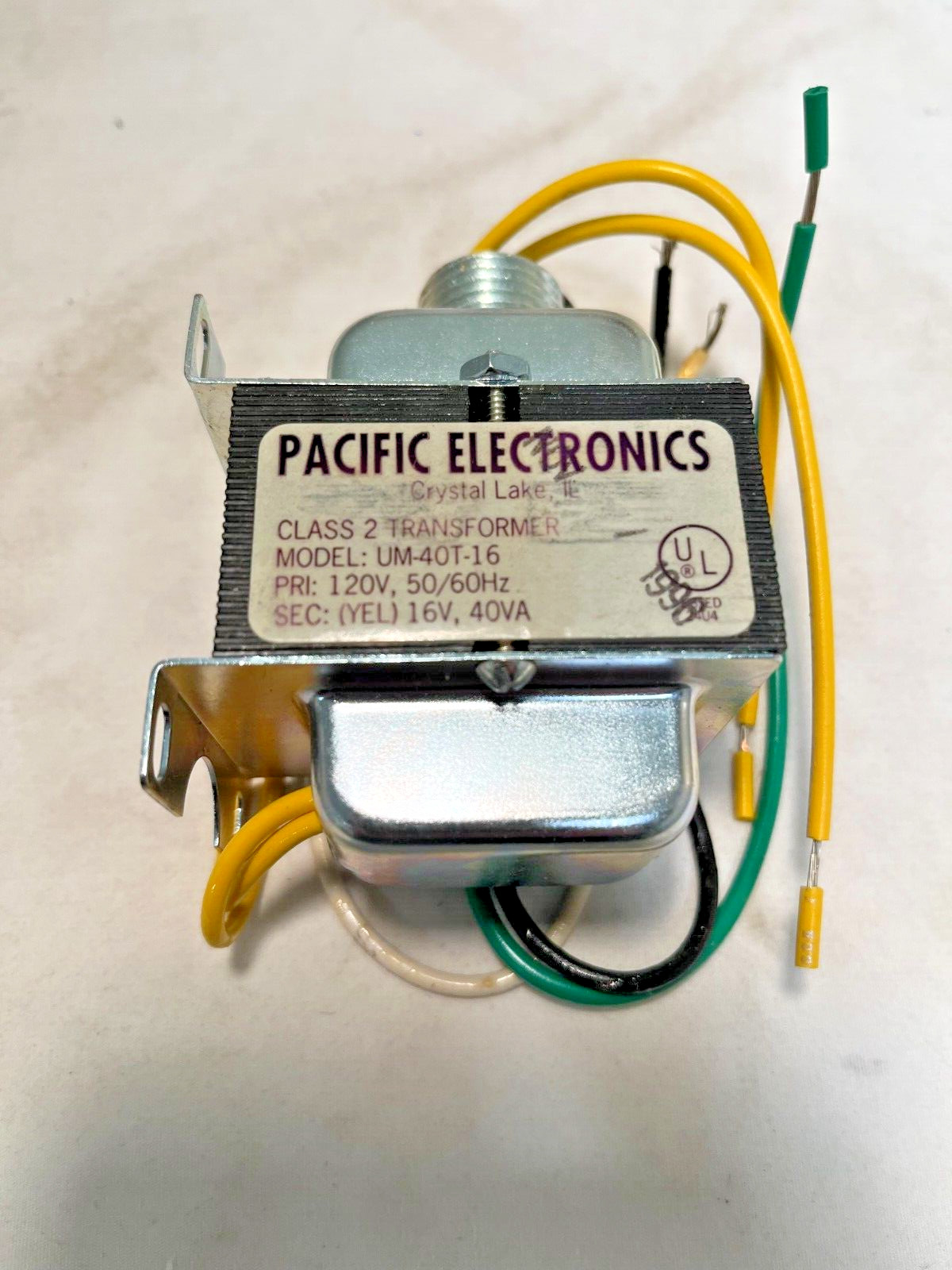 Pacific Electronics UM-40T-16 120V Primary 16V Secondary Class 2 Transformer