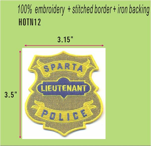 IN THE HEAT OF THE NIGHT - SPARTA POLICE LT SHIELD PATCH - HOTN12