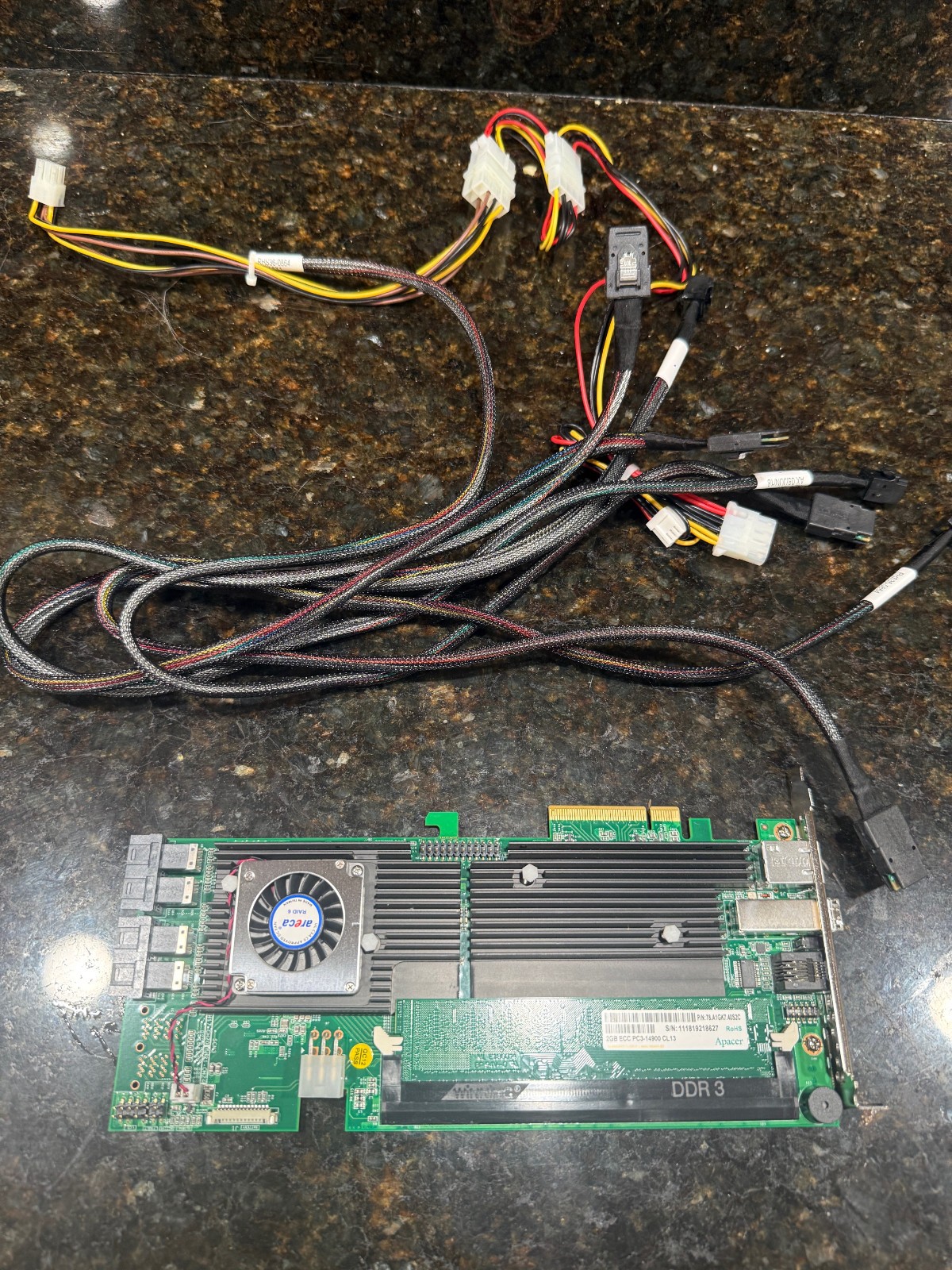 Areca ARC1883iX16 SAS 12Gbs 16Port PCIe RAID Controller with Wiring Harn G2U