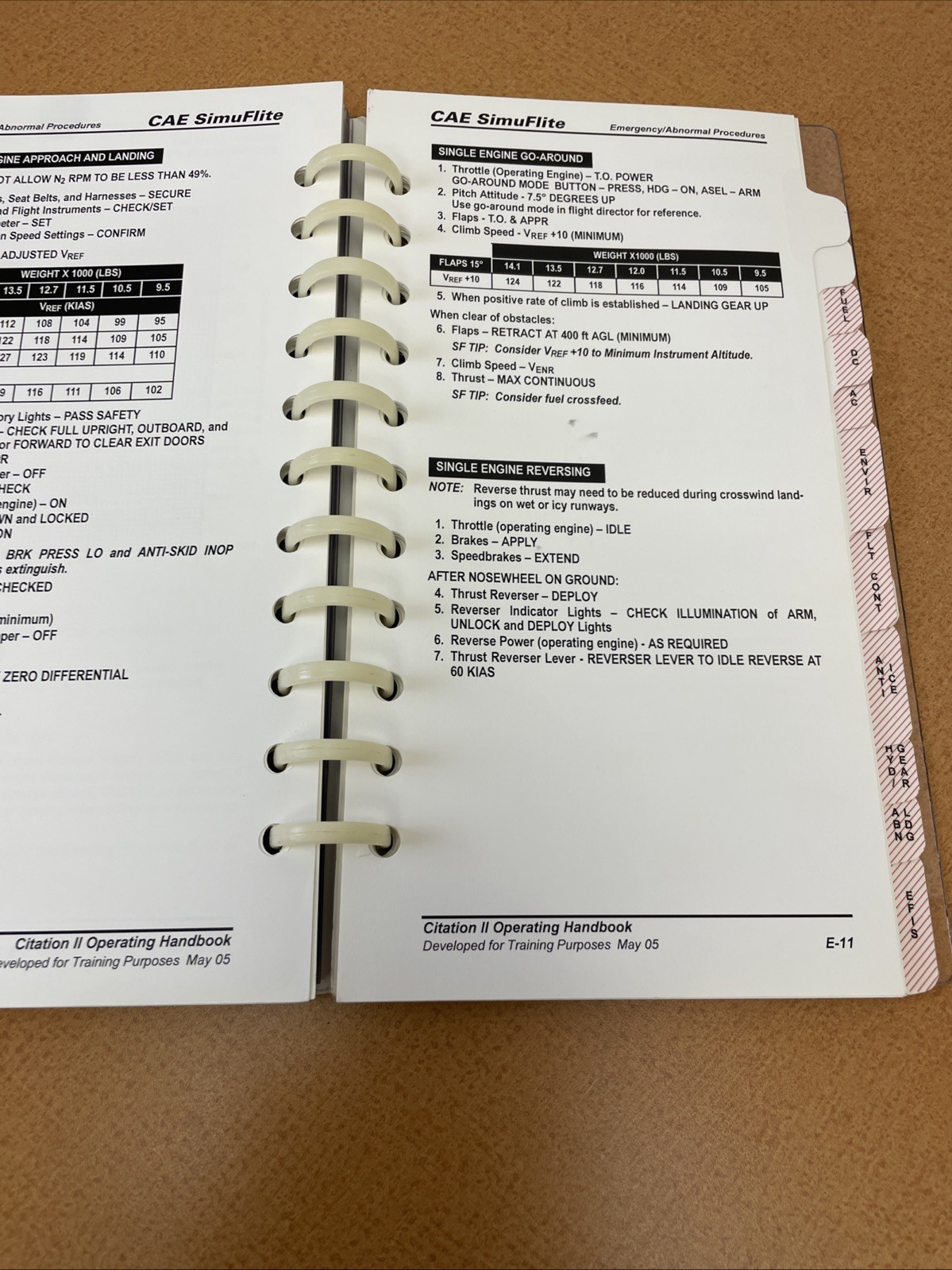 CAE SimuFlite Citation II Operating Handbook Pilot Manual Training Guide
