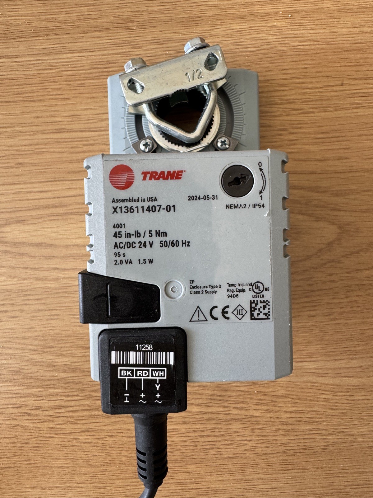 Trane X13611407-01 24V 45 in-lbs Damper Actuator
