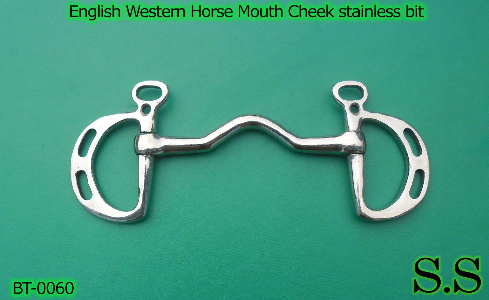 English Western Horse Mouth Cheek stainless Bit 5'',BT-0060