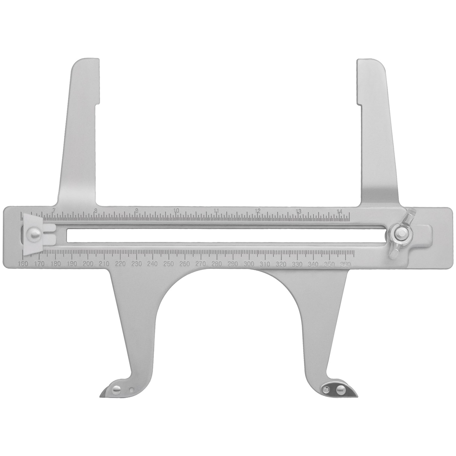Drum Brake Measuring Tool – Resetting Gauge for 6.5-14.25 Inch, Silver