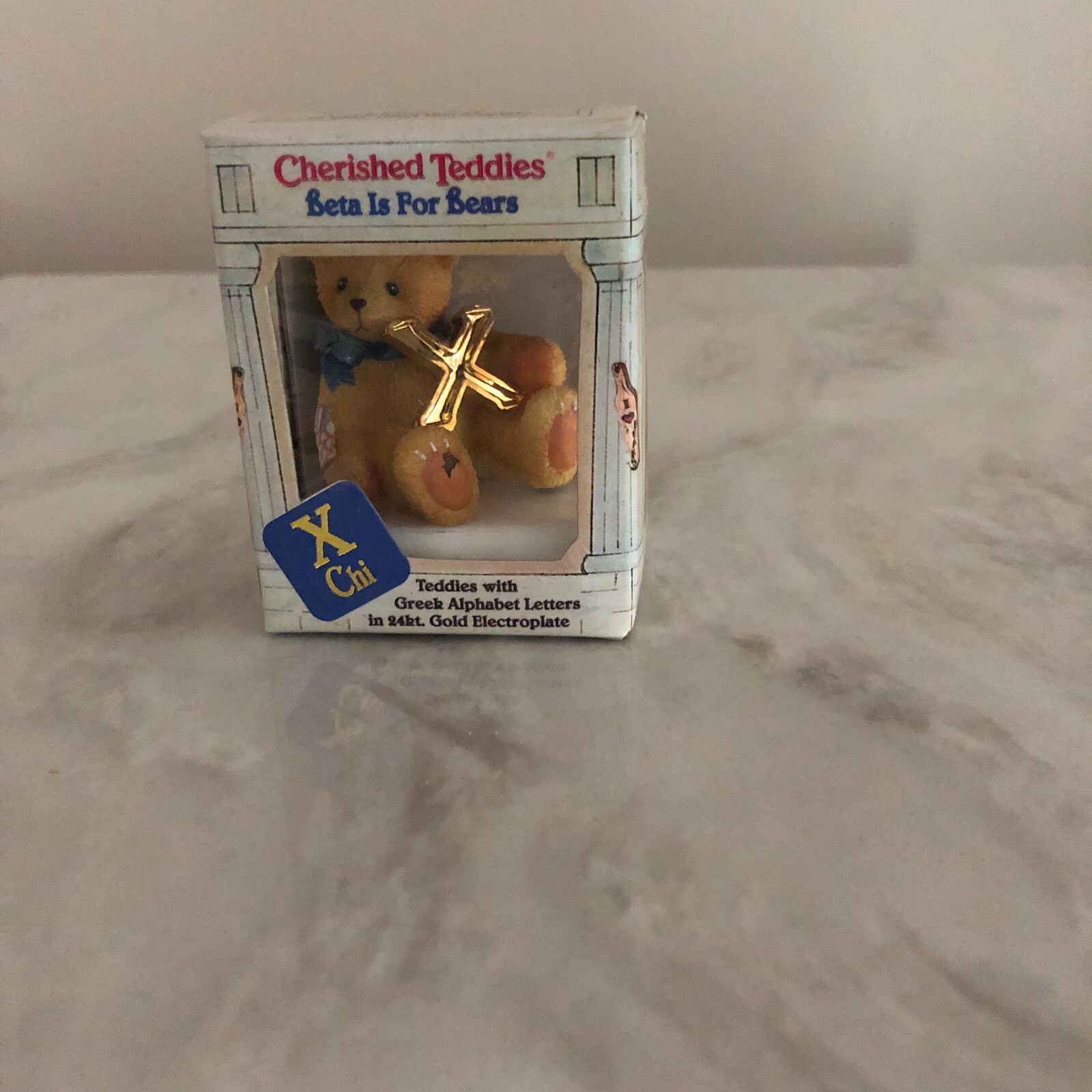 CHERISHED TEDDIES BETA IS FOR BEARS Greek Letter X CHI - NEW - FREE SHIPPING