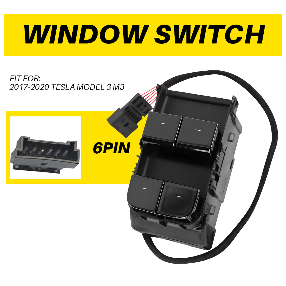 Driver Front Left Door Window Switch For 2017-20 Tesla Model 3 M3 1081037-01-D