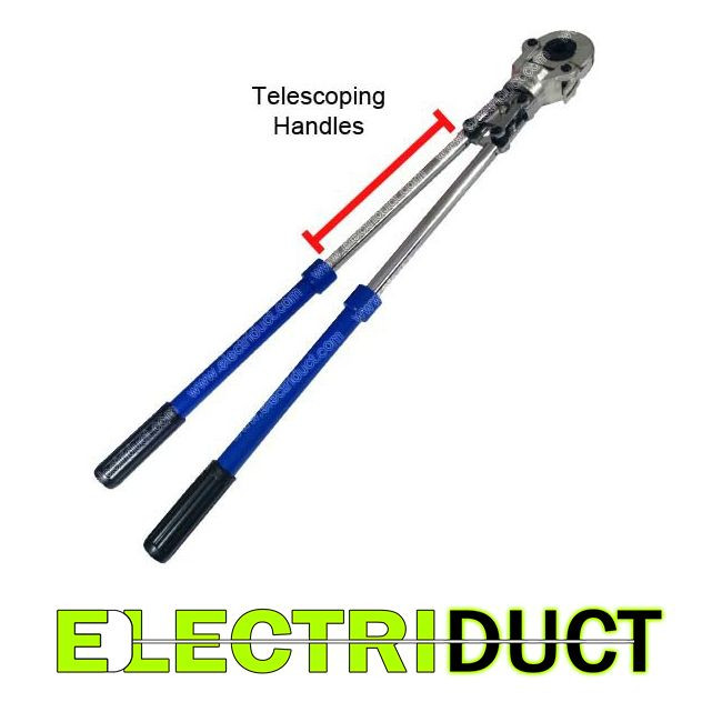Mechanical Crimping Tool w/ Telescoping Handles - 1/2" to 1" - Electriduct
