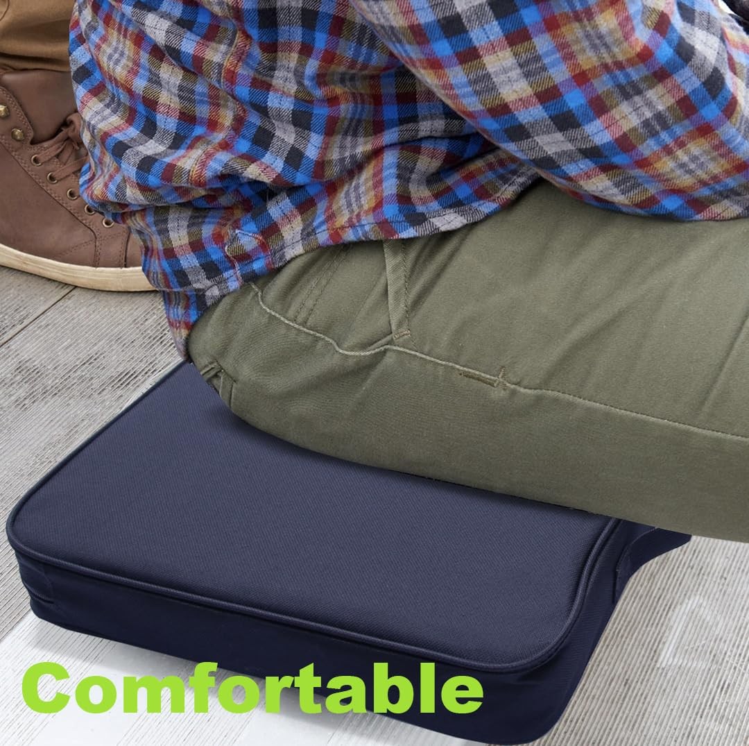 2 Piece Black Stadium Cushions, Waterproof Outdoor bleacher seat Cushions, Ka...