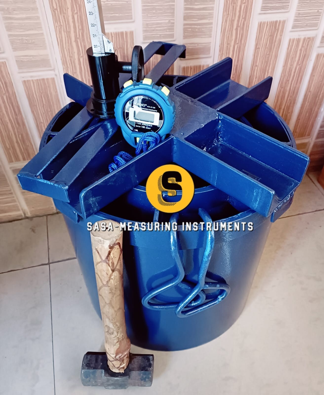 Double Ring Soil Infiltrometer with Driving Plate, Gauge & Float Industrial use